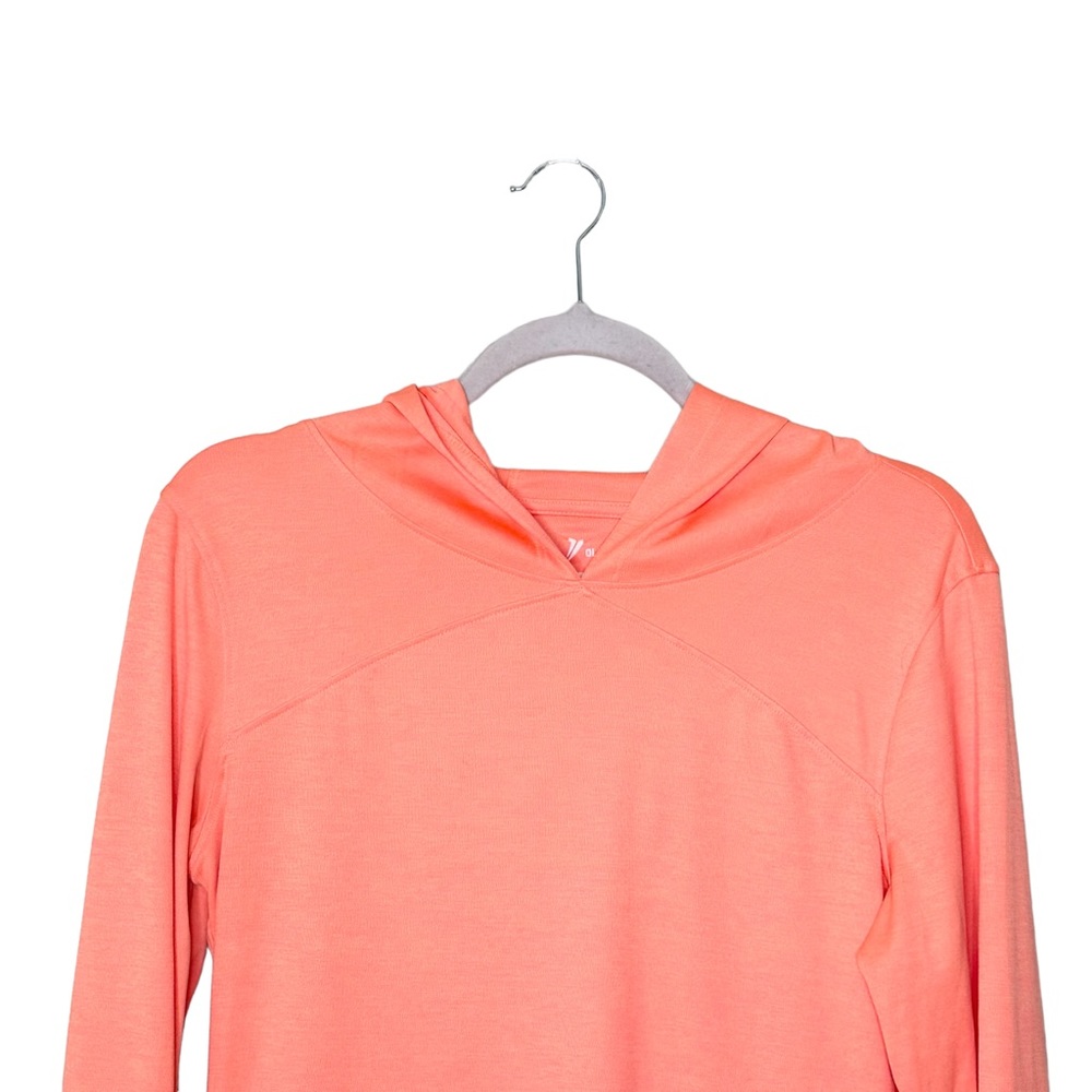 Old Navy Active Go Dry Tangerine Hooded Medium Athletic Top - Picture 4 of 7